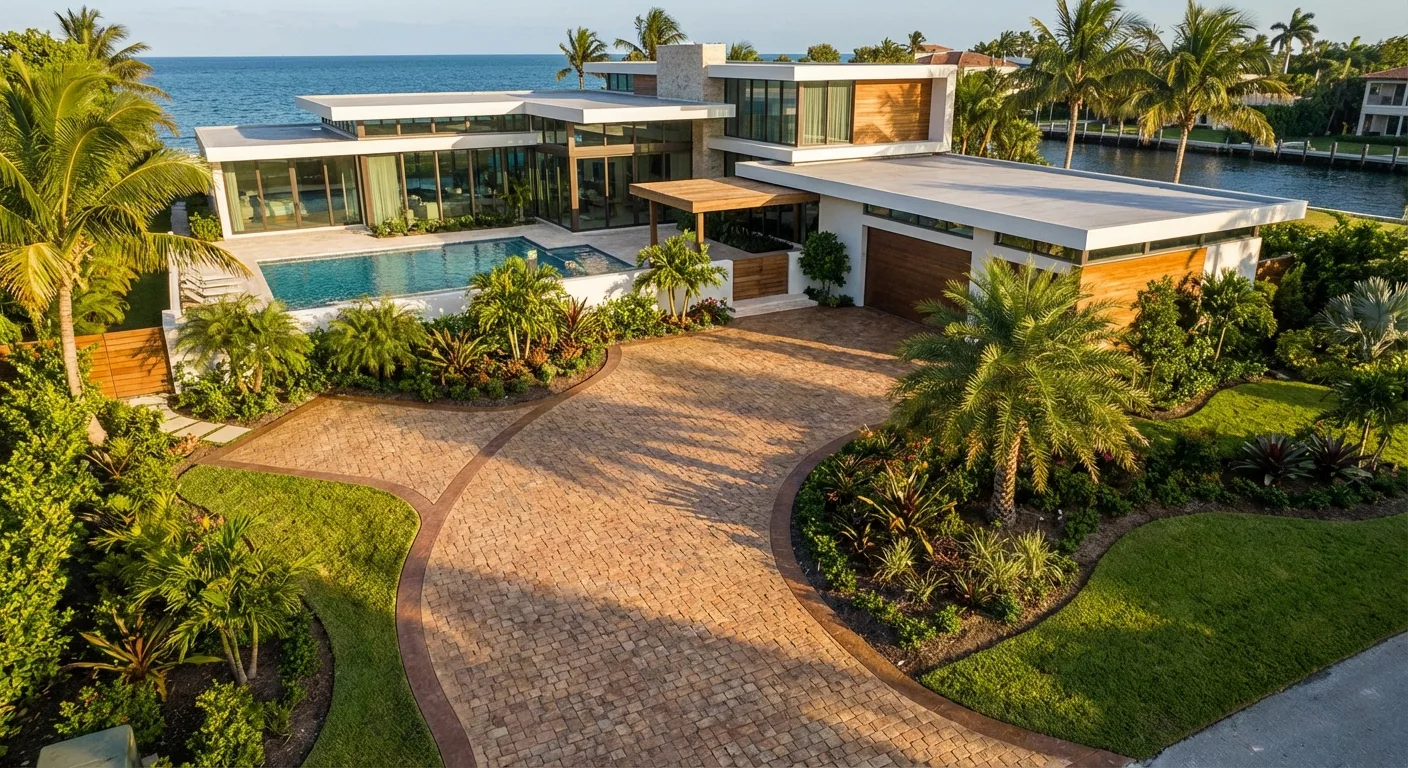 wide concrete driveway Spring Hill FL