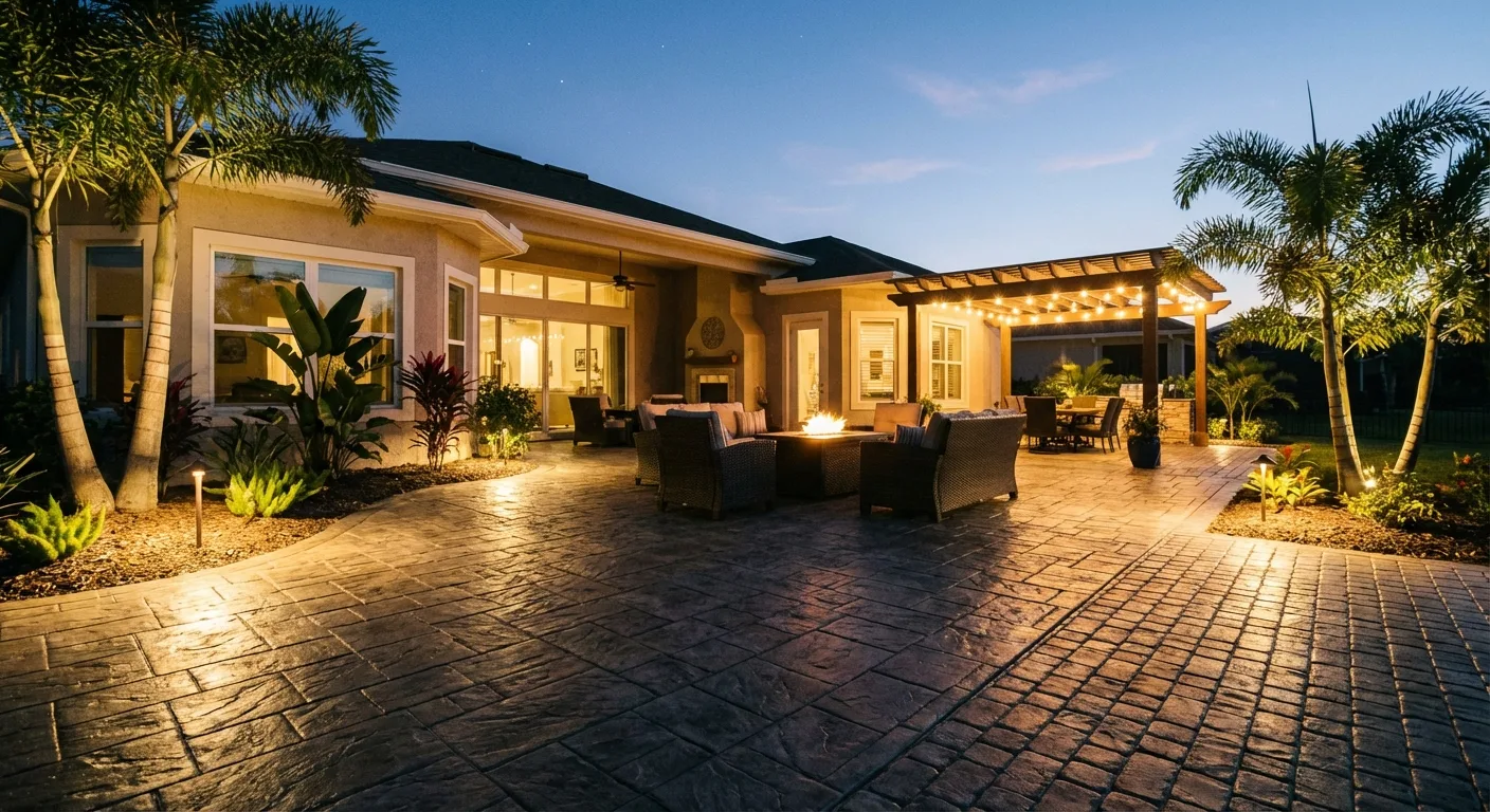 concrete night lighting Brooksville FL