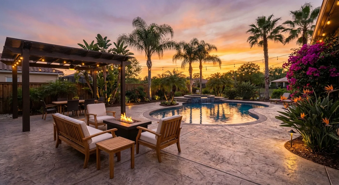 concrete patio backyard 1 Spring Hill FL