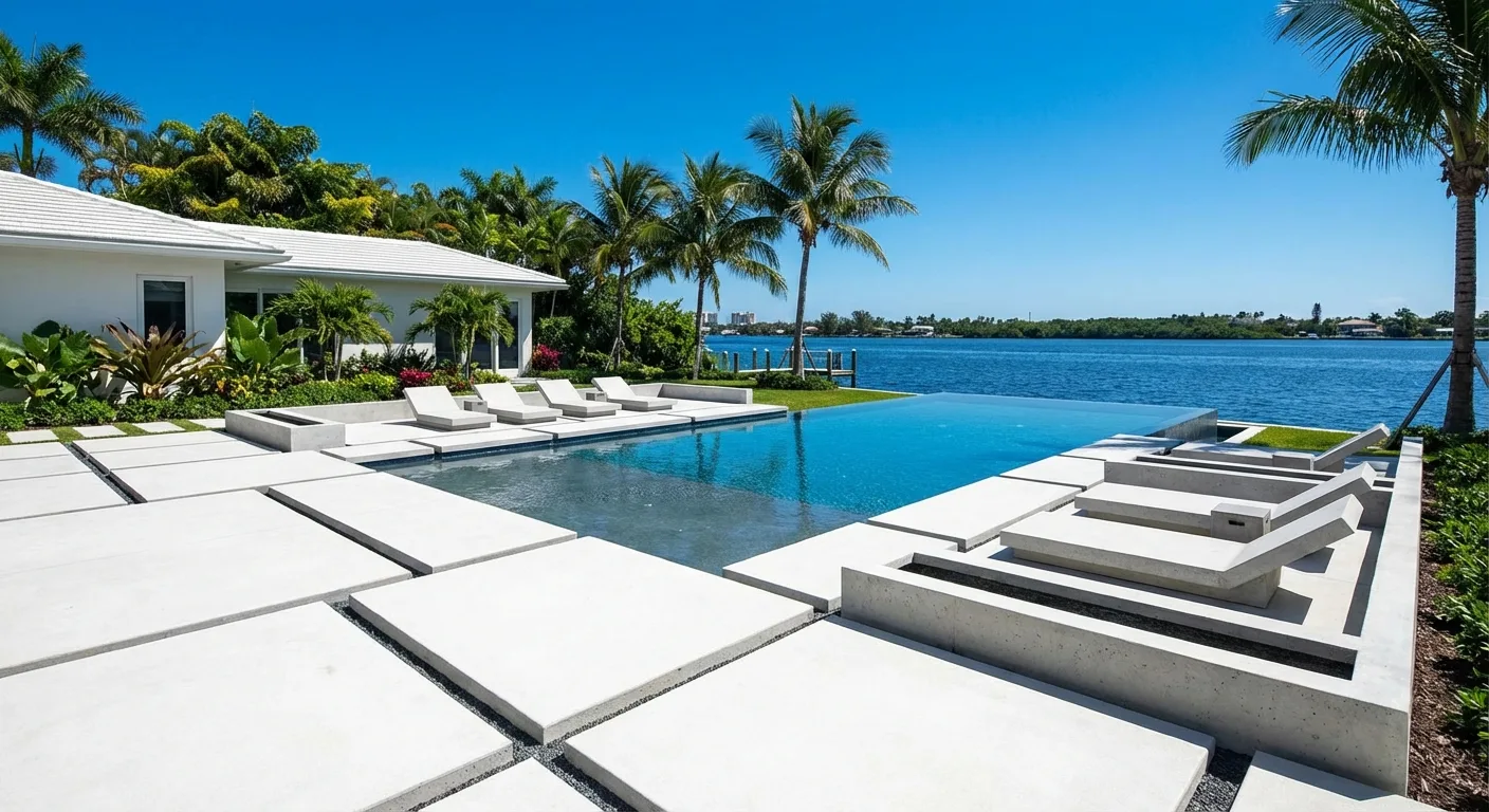 concrete pool deck modern Brookridge FL