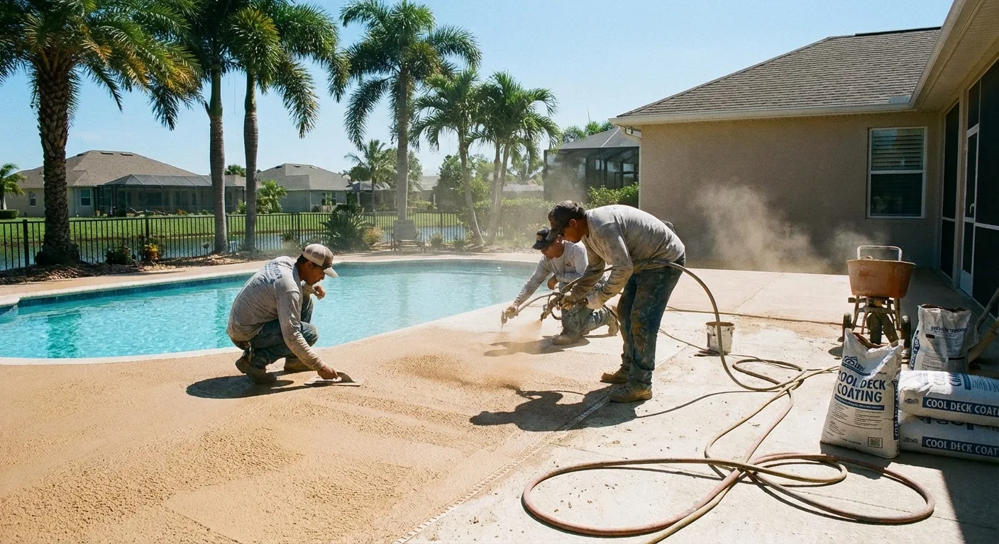 concrete pool deck resurfacing Weeki Wachee FL