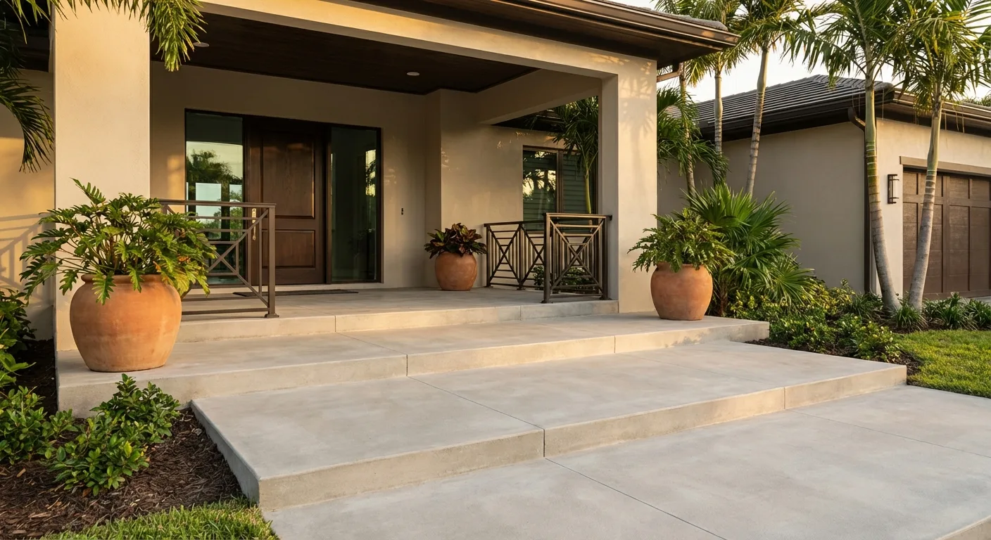 concrete steps entrance Hernando Beach FL