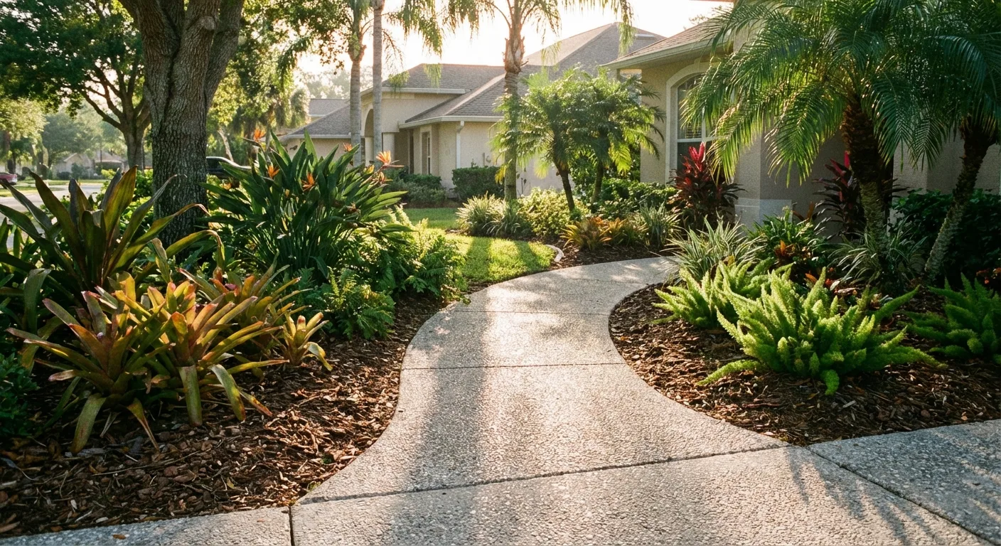 decorative concrete walkway Sugarmill Woods FL