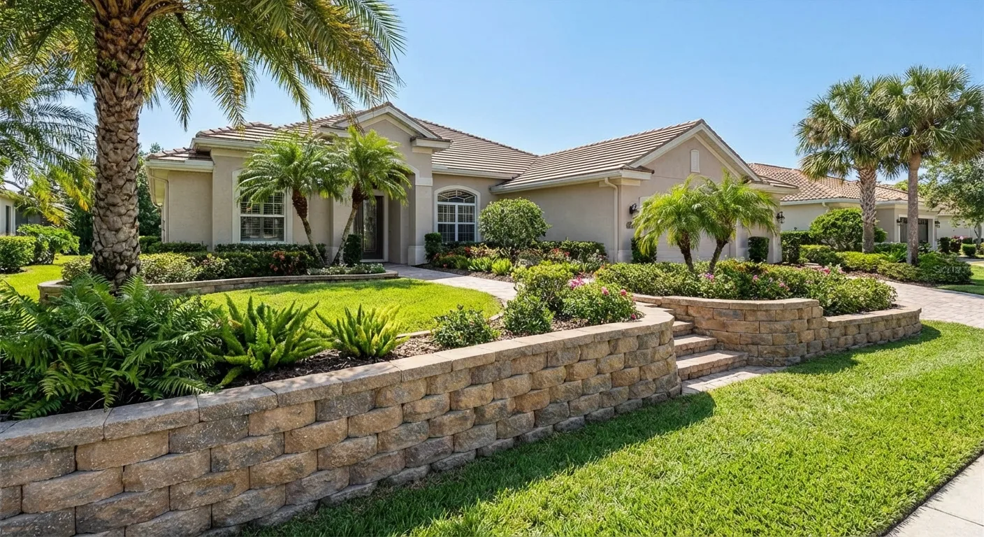 concrete retaining wall Spring Hill Hernando County FL