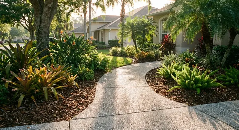 decorative concrete walkway Spring Hill FL
