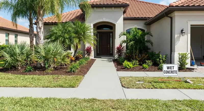 concrete sidewalk 1 Spring Hill FL